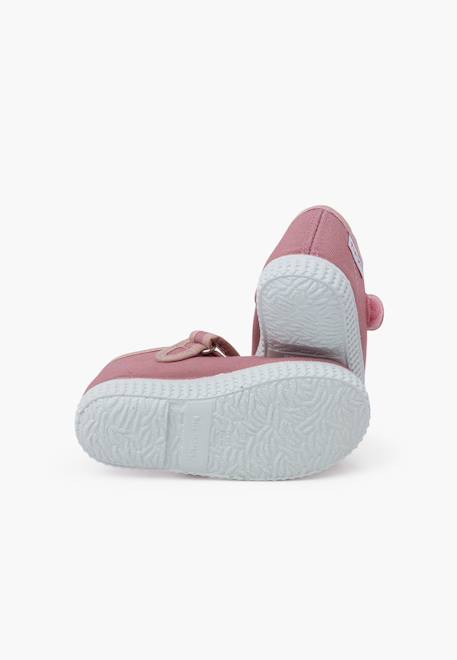 Chaussures babies fille à scratch style basket Blanc+Bleu denim+Bleu marine+Corail+Écru+Fucsia+Gris+Jaune+Rose+Rose pâle+Rouge 54 - vertbaudet enfant 