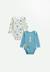 Lot de 2 bodies bébé manches longues oscar Bleu 1 - vertbaudet enfant 