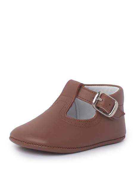 Salomés en cuir pour bébés Beige+Blanc+Bleu marine+Ciel clair+Couleur cuir+Gris 26 - vertbaudet enfant 