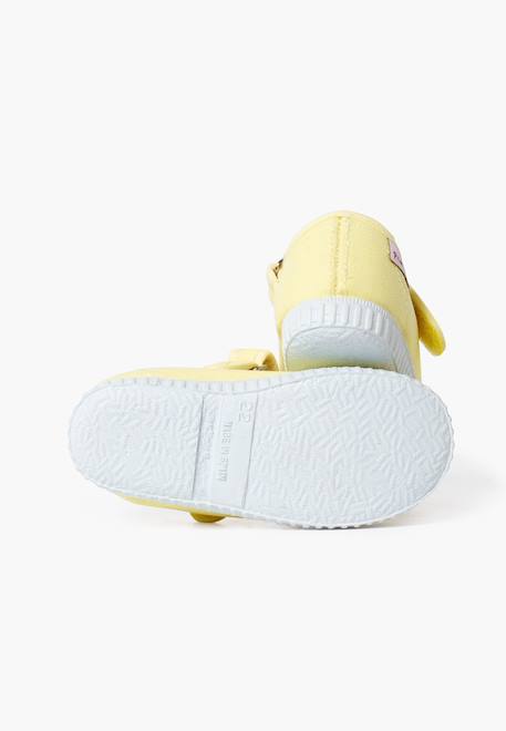 Chaussures babies fille à scratch style basket Blanc+Bleu denim+Bleu marine+Corail+Écru+Fucsia+Gris+Jaune+Rose+Rose pâle+Rouge 43 - vertbaudet enfant 