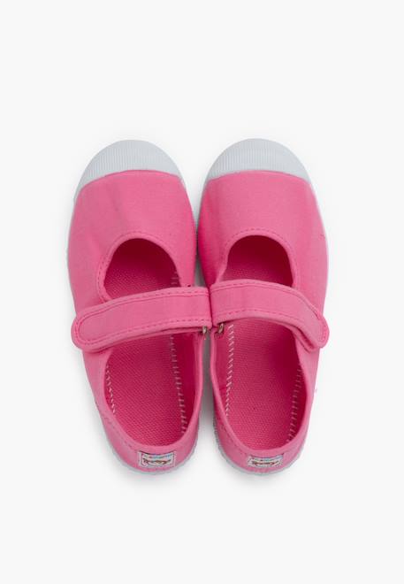 Chaussures babies bout en caoutchouc à fermeture scratch Aigue-marine+Blanc+Bleu navy+Rose+Rose chewing-gum 29 - vertbaudet enfant 