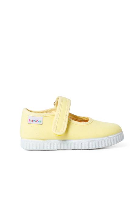 Chaussures babies fille à scratch style basket Blanc+Bleu denim+Bleu marine+Corail+Écru+Fucsia+Gris+Jaune+Rose+Rose pâle+Rouge 41 - vertbaudet enfant 