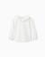 T-shirt à manches longues et col à volants Blanc 1 - vertbaudet enfant 