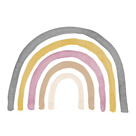 Sticker mural textile chambre enfant arc en ciel rainbow moss Multicolore 1 - vertbaudet enfant 