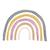 Sticker mural textile chambre enfant arc en ciel rainbow moss Multicolore 1 - vertbaudet enfant 