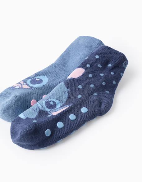 Lot de 2 paires de chaussettes antidérapante stitch Multicolore 3 - vertbaudet enfant 