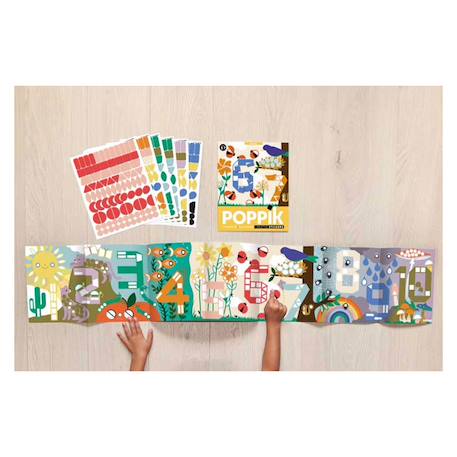 Poster panoramique 520 stickers les chiffres de 1 à 10 Multi-coloured 6 - vertbaudet enfant 