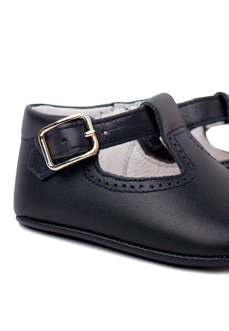 Salomés en cuir pour bébés Beige+Blanc+Bleu marine+Ciel clair+Couleur cuir+Gris 18 - vertbaudet enfant 