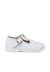 Salomés en cuir avec fermeture à boucle Blanc+Ciel clair 1 - vertbaudet enfant 