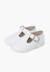 Salomés en cuir avec fermeture à boucle Blanc+Ciel clair 4 - vertbaudet enfant 