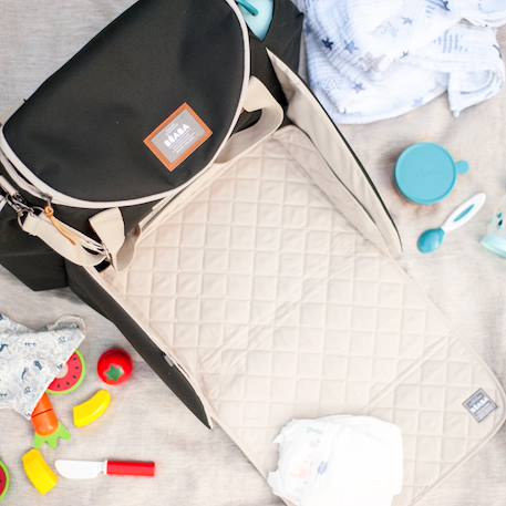 Sac à langer bandoulière grand volume 21 l sydney Cacao+Noir 11 - vertbaudet enfant 