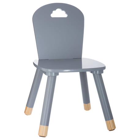 Chaise enfant - douceur Blanc+Blanc - étoile+Gris 12 - vertbaudet enfant 
