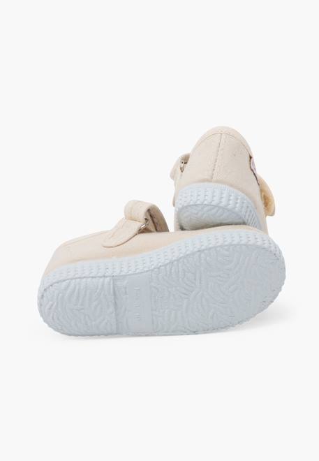 Chaussures babies fille à scratch style basket Blanc+Bleu denim+Bleu marine+Corail+Écru+Fucsia+Gris+Jaune+Rose+Rose pâle+Rouge 26 - vertbaudet enfant 