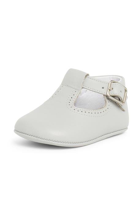 Salomés en cuir pour bébés Beige+Blanc+Bleu marine+Ciel clair+Couleur cuir+Gris 32 - vertbaudet enfant 