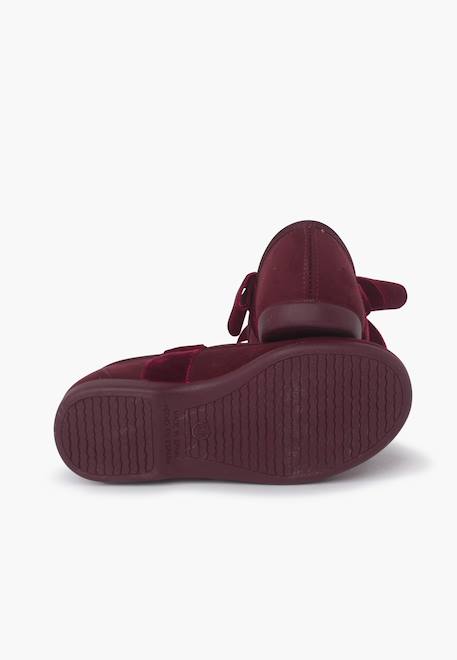 Babies avec ruban en velours pour filles Bleu marine+Bordeaux+Gris+Rose 9 - vertbaudet enfant 
