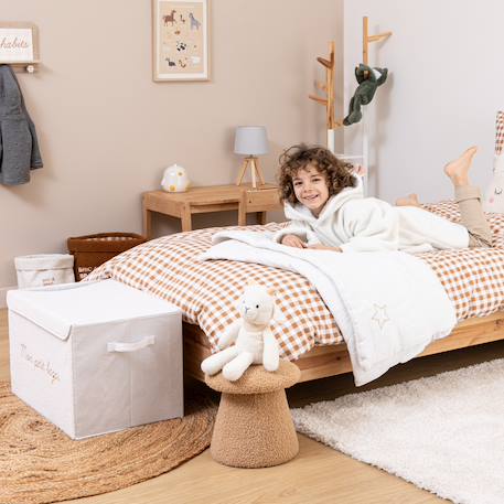 Coffre de rangement pliable en jute - yuki Blanc+Marron 5 - vertbaudet enfant 