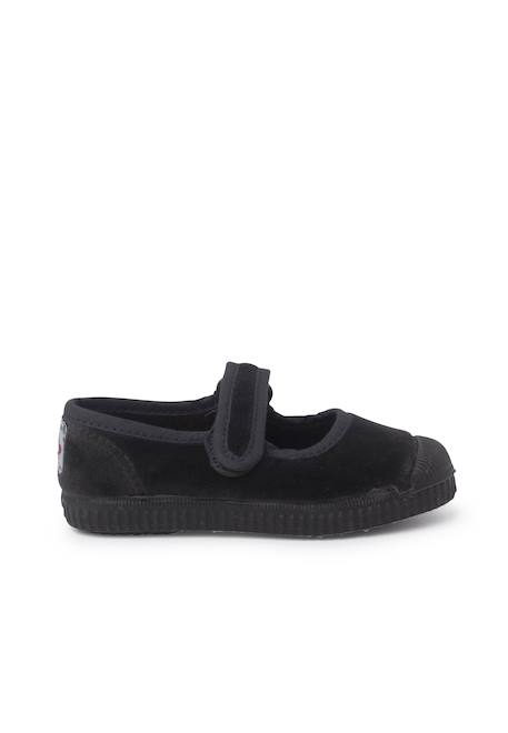 Chaussures babies en velours embout en caoutchouc Bleu marine+Gris+Noir+Vieux rose 7 - vertbaudet enfant 
