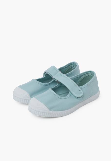Chaussures babies bout en caoutchouc à fermeture scratch Aigue-marine+Blanc+Bleu navy+Rose+Rose chewing-gum 4 - vertbaudet enfant 