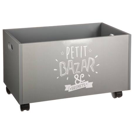 Coffre à jouets à roulettes Gris 2 - vertbaudet enfant 