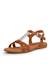 Sandales semelle rembourrée et ornement argenté Blanc+Couleur cuir 7 - vertbaudet enfant 