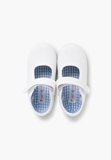 Chaussures babies fille à scratch style basket Blanc+Bleu denim+Bleu marine+Corail+Écru+Fucsia+Gris+Jaune+Rose+Rose pâle+Rouge 5 - vertbaudet enfant 