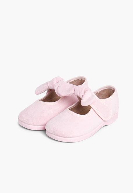 Babies bamara avec fermeture à scratch à ruban Bleu marine+Bordeaux+Gris+Noir+Rose+Taupe+Terrecuite 28 - vertbaudet enfant 