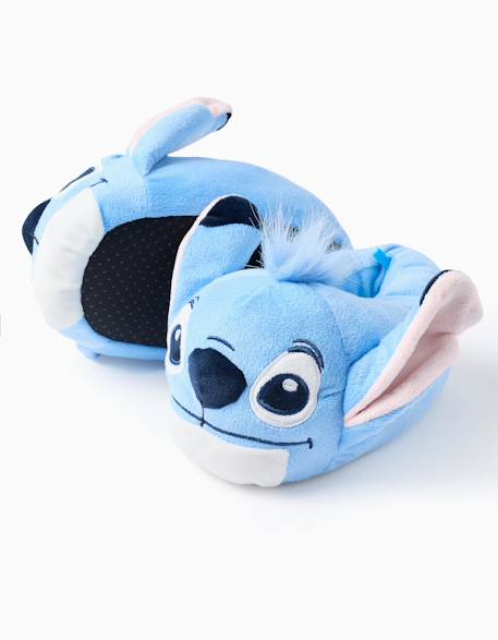 Chaussons en peluche avec oreilles stitch en 3d Bleu clair 2 - vertbaudet enfant 
