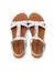 Sandales semelle rembourrée et ornement argenté Blanc+Couleur cuir 5 - vertbaudet enfant 