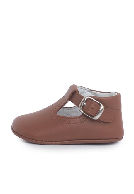 Salomés en cuir pour bébés Beige+Blanc+Bleu marine+Ciel clair+Couleur cuir+Gris 25 - vertbaudet enfant 