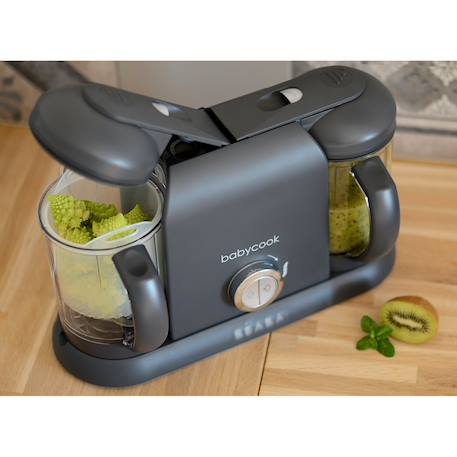 Robot cuiseur 4 en 1 contenance xxl 2200 ml babycook duo Blanc argent+Gris foncé 11 - vertbaudet enfant 
