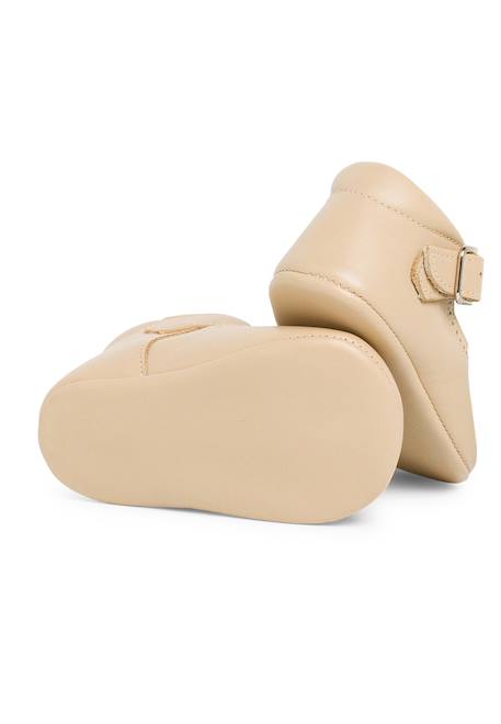 Salomés en cuir pour bébés Beige+Blanc+Bleu marine+Ciel clair+Couleur cuir+Gris 3 - vertbaudet enfant 