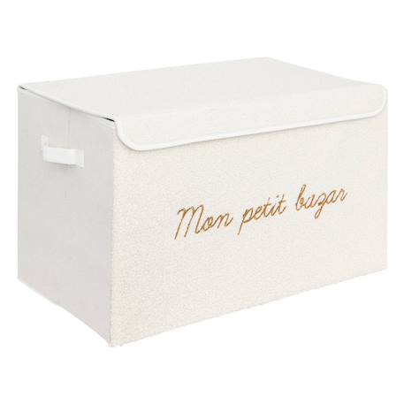 Coffre de rangement pliable en jute - yuki Blanc+Marron 2 - vertbaudet enfant 