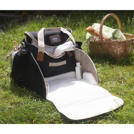 Sac à langer bandoulière grand volume 21 l sydney Cacao+Noir 8 - vertbaudet enfant 
