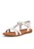 Sandales semelle rembourrée et ornement argenté Blanc+Couleur cuir 2 - vertbaudet enfant 