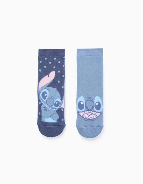 Lot de 2 paires de chaussettes antidérapante stitch Multicolore 1 - vertbaudet enfant 