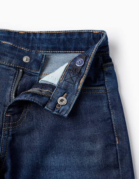 Jean à coupe droite Bleu+Bleu foncé 7 - vertbaudet enfant 