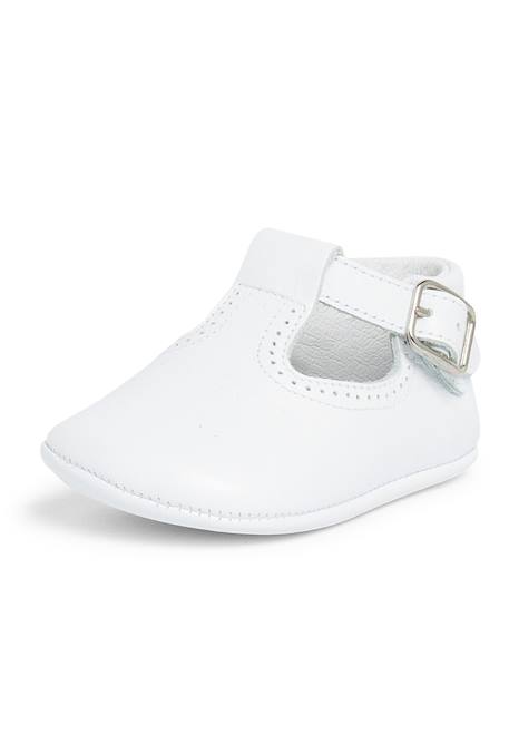 Salomés en cuir pour bébés Beige+Blanc+Bleu marine+Ciel clair+Couleur cuir+Gris 8 - vertbaudet enfant 