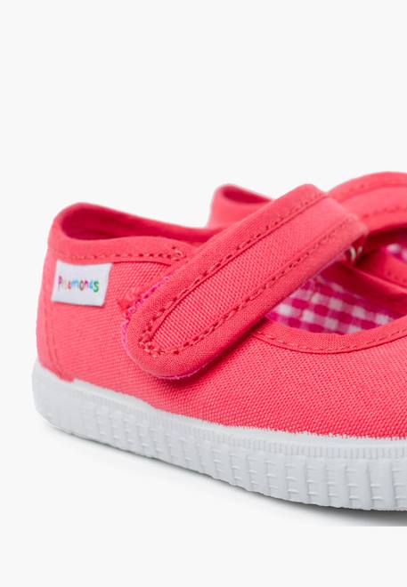 Chaussures babies fille à scratch style basket Blanc+Bleu denim+Bleu marine+Corail+Écru+Fucsia+Gris+Jaune+Rose+Rose pâle+Rouge 23 - vertbaudet enfant 