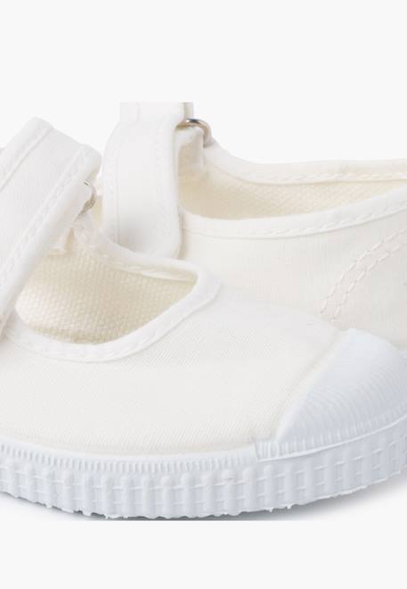 Chaussures babies bout en caoutchouc à fermeture scratch Aigue-marine+Blanc+Bleu navy+Rose+Rose chewing-gum 12 - vertbaudet enfant 