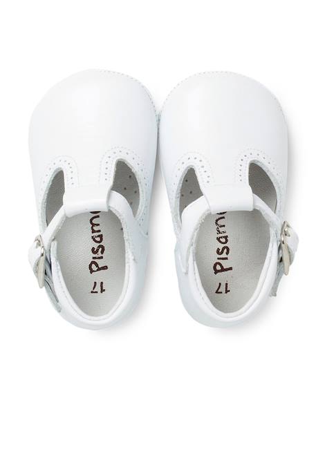 Salomés en cuir pour bébés Beige+Blanc+Bleu marine+Ciel clair+Couleur cuir+Gris 11 - vertbaudet enfant 