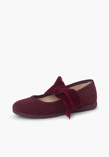 Babies avec ruban en velours pour filles Bleu marine+Bordeaux+Gris+Rose 8 - vertbaudet enfant 