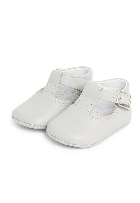 Salomés en cuir pour bébés Beige+Blanc+Bleu marine+Ciel clair+Couleur cuir+Gris 34 - vertbaudet enfant 