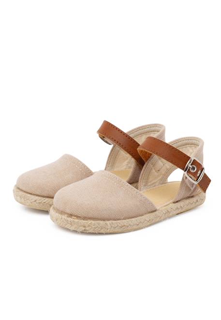 Espadrilles en toile recyclée avec bande type cuir Ciel clair+Citron+Naturel 11 - vertbaudet enfant 