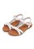 Sandales semelle rembourrée et ornement argenté Blanc+Couleur cuir 4 - vertbaudet enfant 