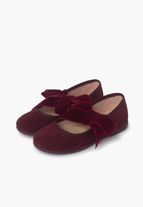 Babies avec ruban en velours pour filles Bleu marine+Bordeaux+Gris+Rose 10 - vertbaudet enfant 