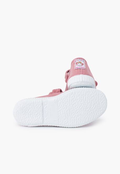 Chaussures babies bout en caoutchouc à fermeture scratch Blanc+Lavande pastel+Rose+Rose chewing-gum 15 - vertbaudet enfant 