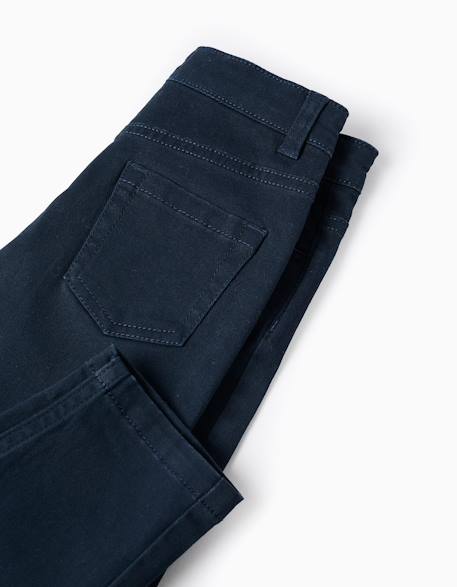 Pantalon en toile Beige clair+Bleu foncé 8 - vertbaudet enfant 