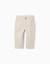 Pantalon en toile Beige clair+Bleu foncé 1 - vertbaudet enfant 