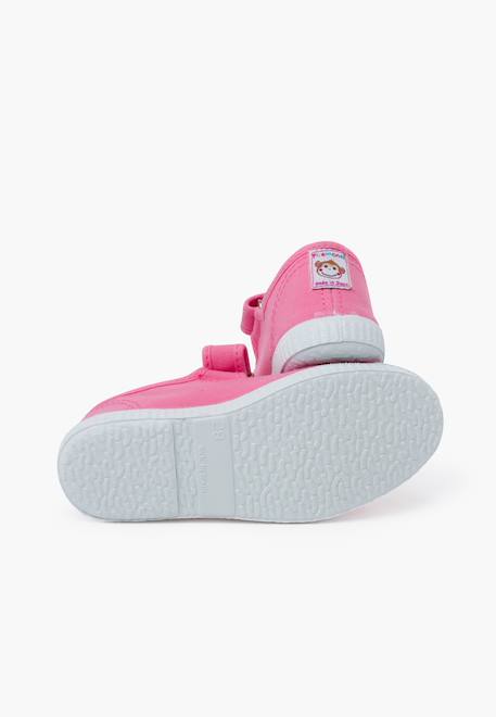 Chaussures babies bout en caoutchouc à fermeture scratch Aigue-marine+Bleu navy+Lavande pastel+Rose chewing-gum 21 - vertbaudet enfant 