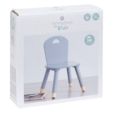 Chaise enfant - douceur Blanc+Blanc - étoile+Gris 14 - vertbaudet enfant 